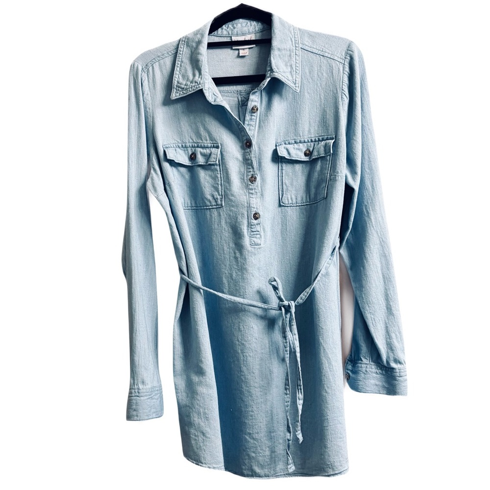 Isabel Maternity by Ingrid & Isabel Light Blue Shirt Dress